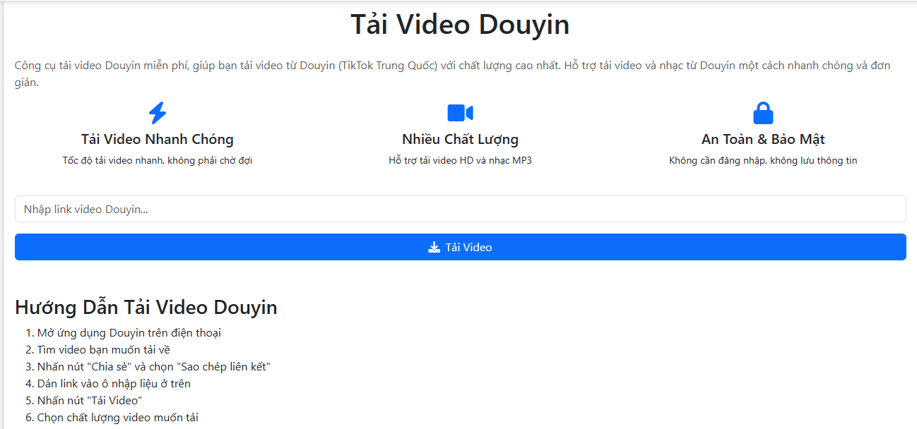 Công cụ tải video Douyin miễn phí
